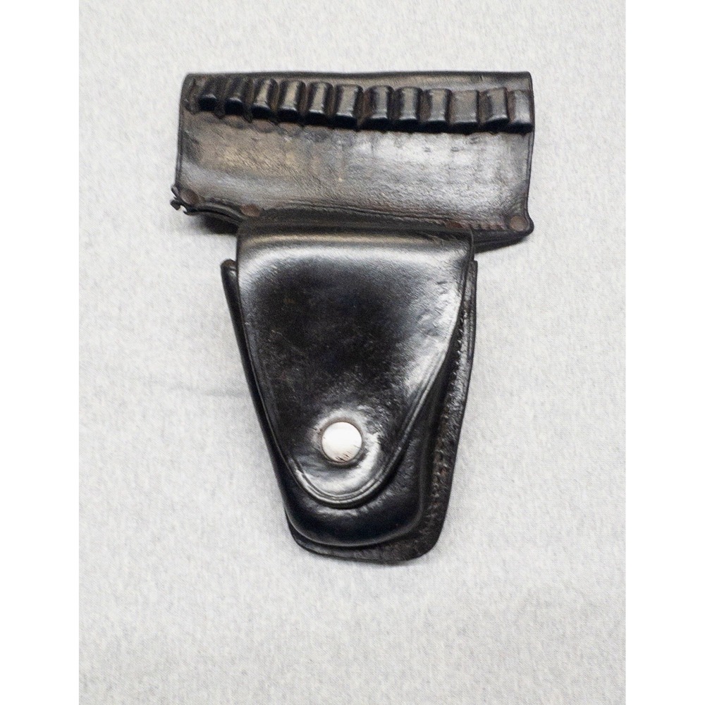 Vtg Safety‎ Speed Holster Utility Belt Ammo Cartridge Pockets Worn Leather USA